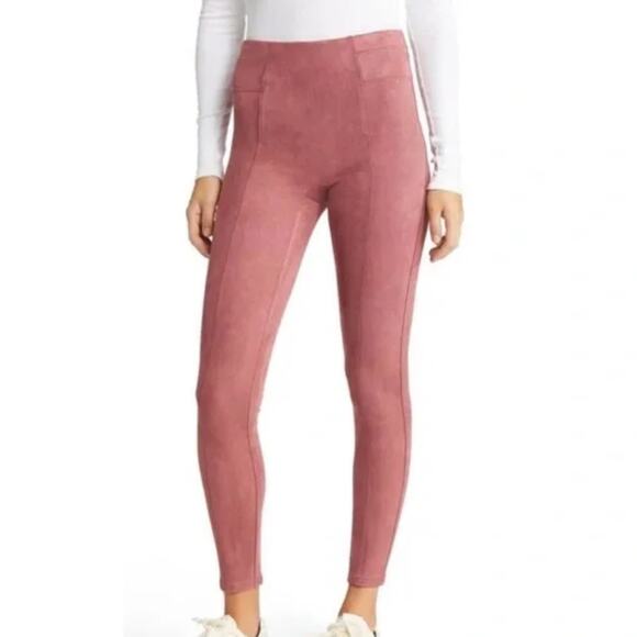 SPANX Pants - New Spanx faux suede leggings rich rose Pink women’s size S